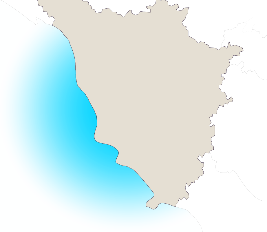 Mappa delle tappe KSM Clean Up sulla costa toscana